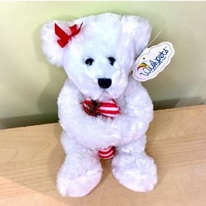 Wishpets 'Fluff' White Christmas Bear NWT